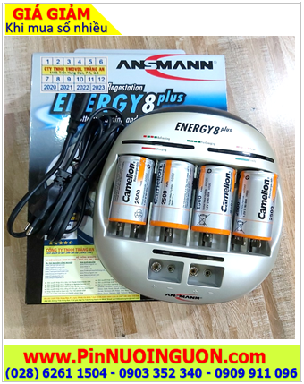 Ansman Energy 8Plus _Bộ sạc Energy 8Plus kèm 4 Pin sạc Camelion NH-D10000BP2 (D10000mAh 1.2v)